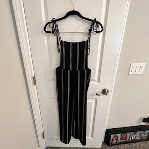 Forever 21 Striped Cotton Overalls